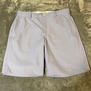 Peter Millar Mens 34 Performance Golf Shorts Light Purple Lavender Polyester